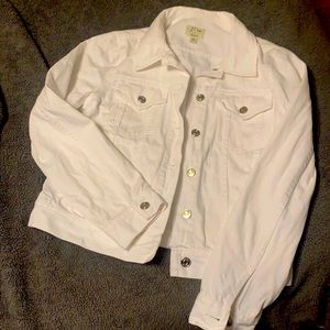 J. Crew White Jean Jacket
